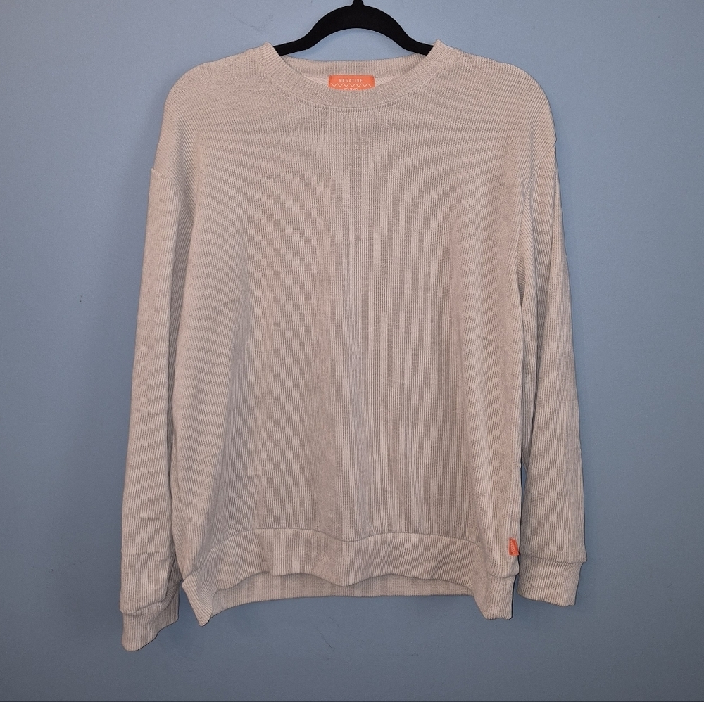 Negative Space Ribbed Crewneck